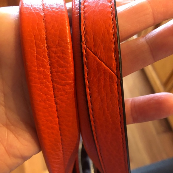 orYANY Orange Leather Women's Shoulder Handbag with strap - Picture 10 of 16